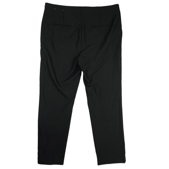 ANN Taylor Women's Black High Rise Flat Front Ankle Straight Dress Pants Size 14 - Picture 2 of 4